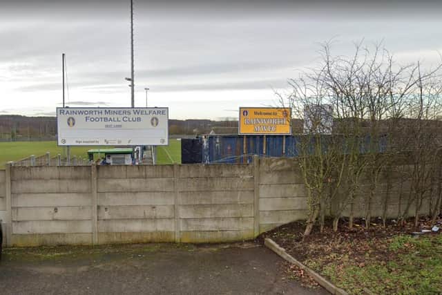 The incident happened at Rainworth MW FC's Kirklington Road ground.