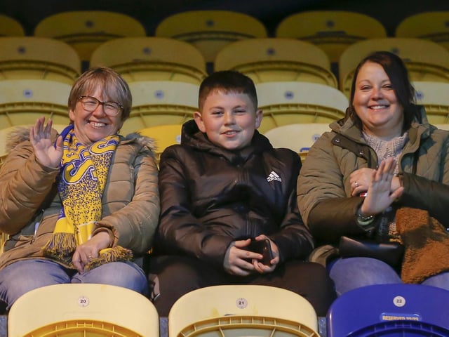 Fans at the One Call Stadium for the Papa John's Trophy match against Derby County.