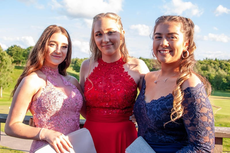 Samworth Church Academy students celebrated their annual Prom in glorious surroundings at the Rufford Park Golf and Country Club. Katy Grundy, Mia Cornell and Ellie Paterson.