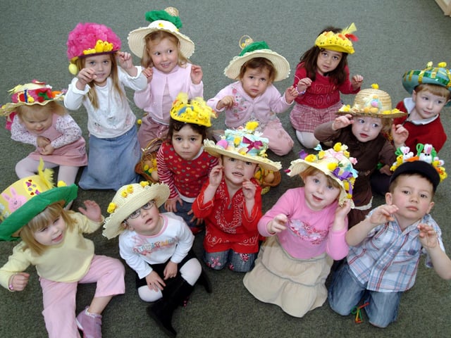 Children at the Leen Mills play group Hucknall, 2006, enjoyed their Easter bonnet parade.
