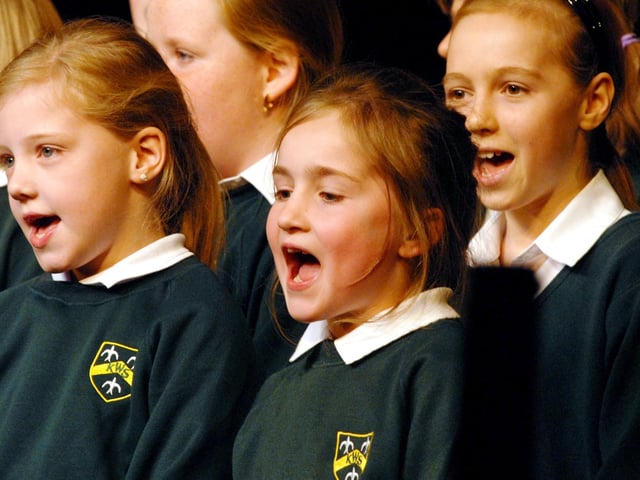 Kirkby Woodhouse Primary School taking part in the Mansfield Music and Drama Festival in 2008