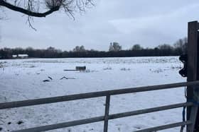 Kimberley farmland all covered with snow.