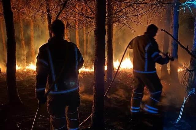Fire crews in action.