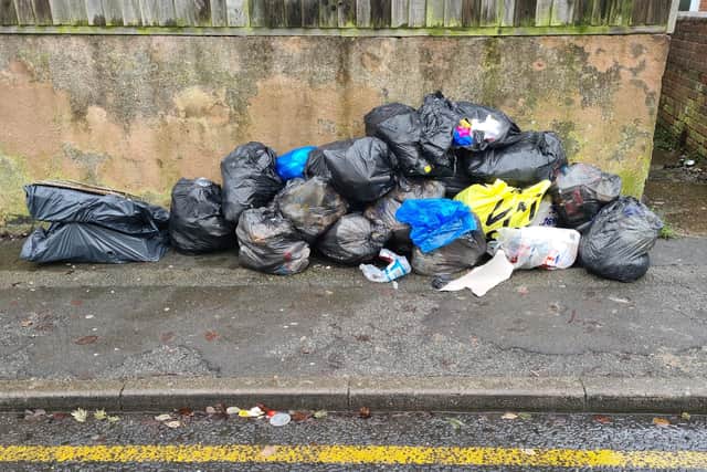 The kind of fly-tipping that is blighting Mansfield.