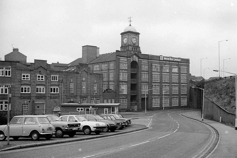 The Metal Box building was an imposing part of Mansfield's landscape until it was mostly demolished. All that remains now is the clock tower. Metal Box was a huge employer for the town for well over a century, creating metal tins for all manner of things such as Quality Street chocolate and well-known whiskey brands, until production eventually ceased in 2010.