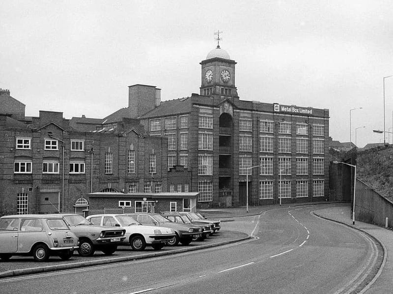 The Metal Box building was an imposing part of Mansfield's landscape until it was mostly demolished. All that remains now is the clock tower. Metal Box was a huge employer for the town for well over a century, creating metal tins for all manner of things such as Quality Street chocolate and well-known whiskey brands, until production eventually ceased in 2010.