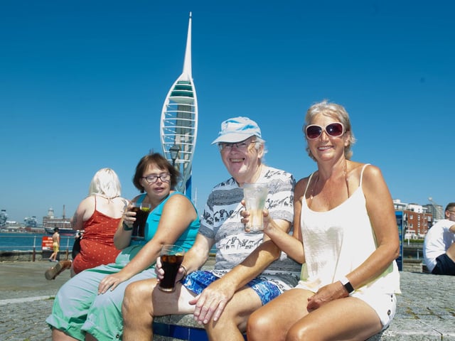 Lizzie Williams, Jeff and Sue Williams in Spice Island, Old Portsmouth. Picture: Habibur Rahman
