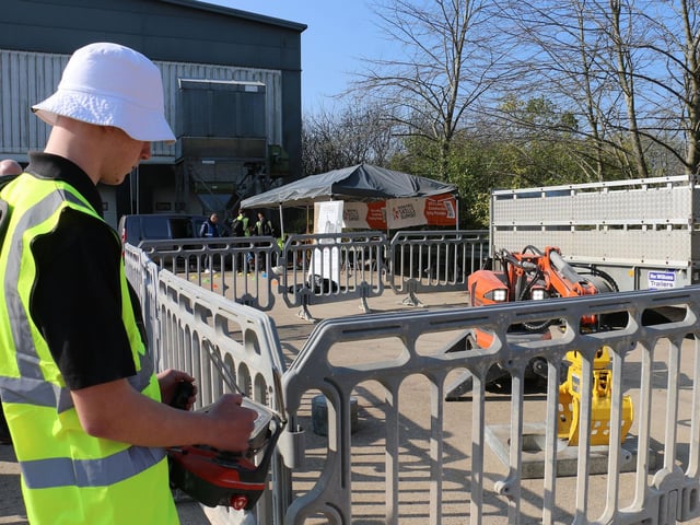 Jay Crouch-Smith tries out the remote controlled machinery