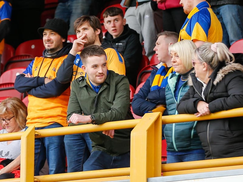 Mansfield Town fans ahead of the 2-0 win at Bradford City.