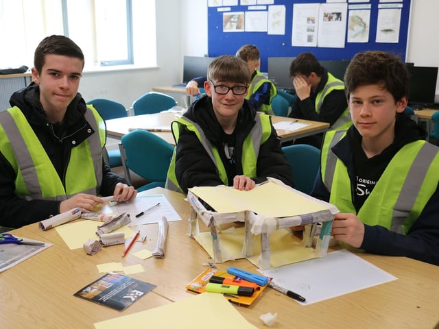 Pupils learnt about the planning that goes into building designs