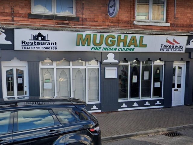 Mughal Restaurant & Takeaway on Annesley Road, Hucknall, was rated two out of five on October 2