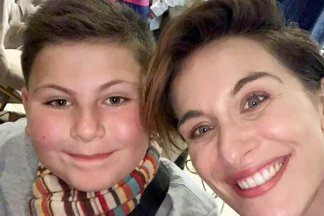 Charlie Clarke, 12, and Line of Duty star Vicky McClure.