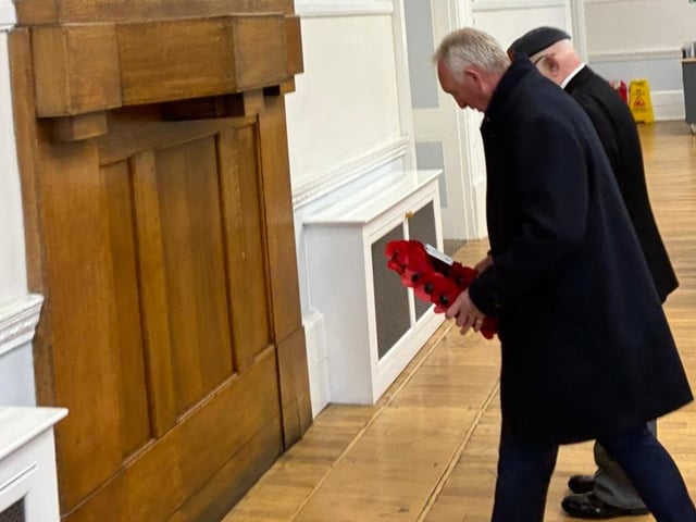 Wreaths were laid as a mark of respect