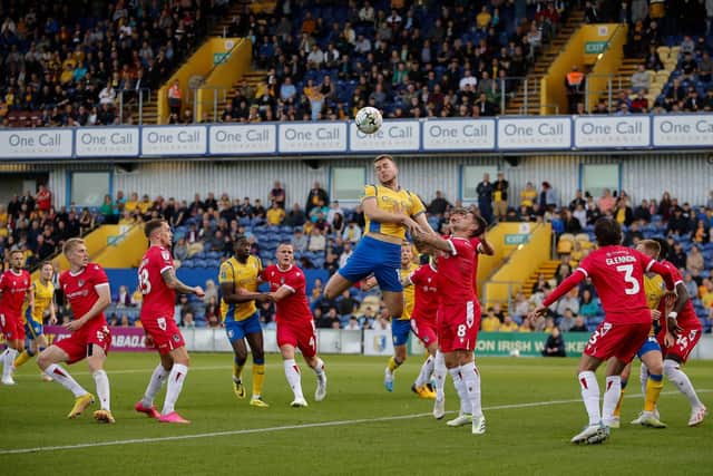 Mansfield Town forward Rhys Oates during the Carabao Cup match against Grimsby Town FC at the One Call Stadium, 08 Aug 2023  
Photo credit : Chris & Jeanette Holloway / The Bigger Picture.media
