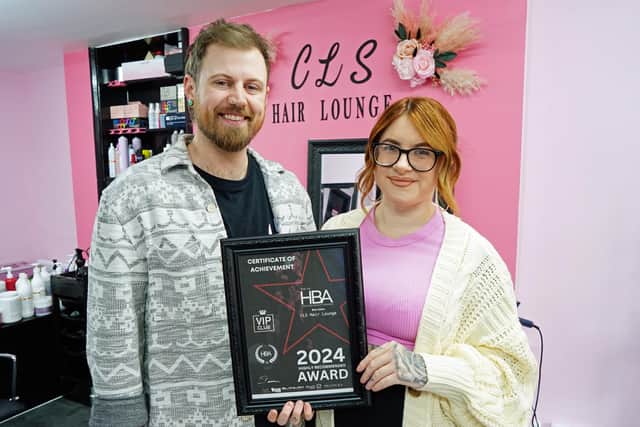 Catherine Sawyer and Tim Gregorczyk at CLS Hair Lounge.