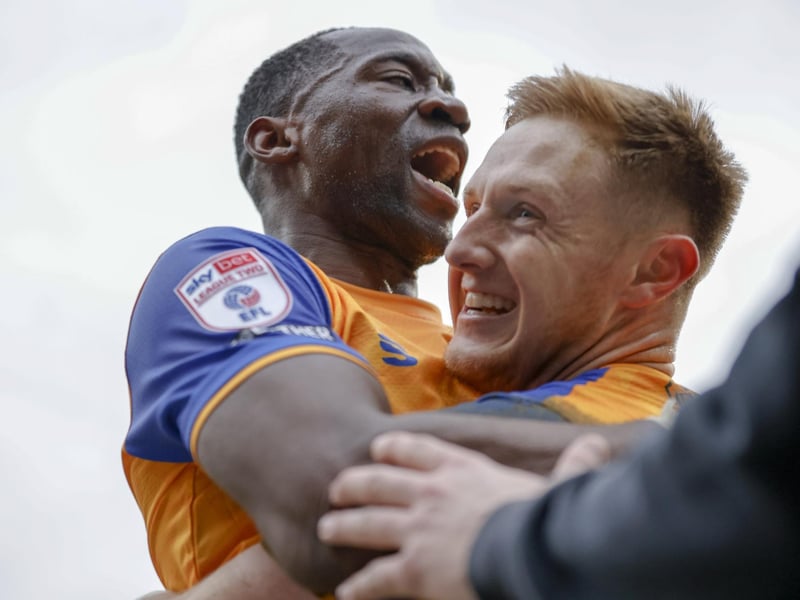 Lucas Akins and Davis Keillor-Dunn celebrate.
