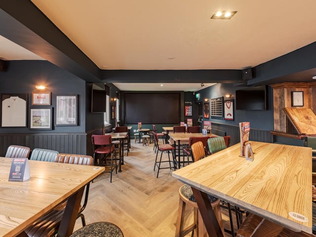The pub now features flexible tiered seating, to guarantee a good view of the action