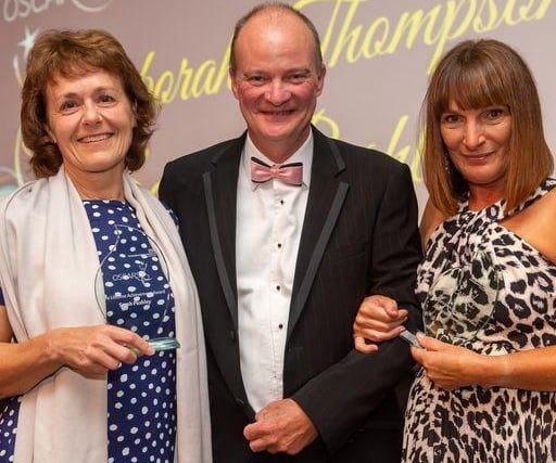The Lifetime Achievement award was won by Deborah Thompson, head of Nursing, Adult Mental Health, (left) and Sarah Pashley, consultant nurse, Epilepsy and Intellectual Disability (right) who are pictured with previous Trust chief executive John Brewin