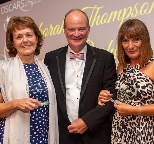 The Lifetime Achievement award was won by Deborah Thompson, head of Nursing, Adult Mental Health, (left) and Sarah Pashley, consultant nurse, Epilepsy and Intellectual Disability (right) who are pictured with previous Trust chief executive John Brewin