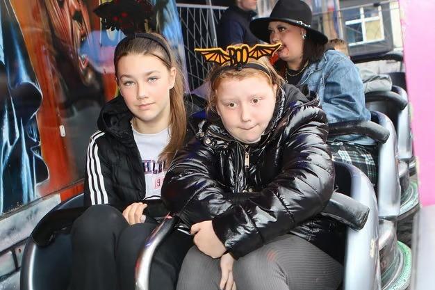 Getting ready for a ride on the ghost train in Mansfield Market Place