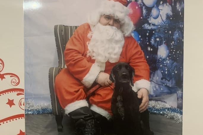 Here is Max pictured with Santa.