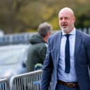 Scunthorpe manager Keith Hill arrives at the One Call Stadium. Photo by Chris Holloway/The Bigger Picture.media