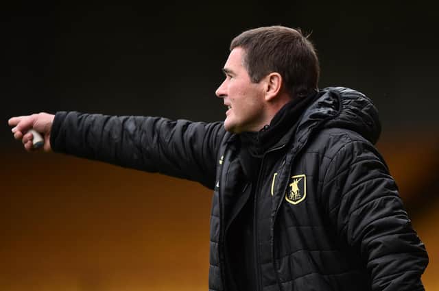 Nigel Clough manager of Mansfield Town.