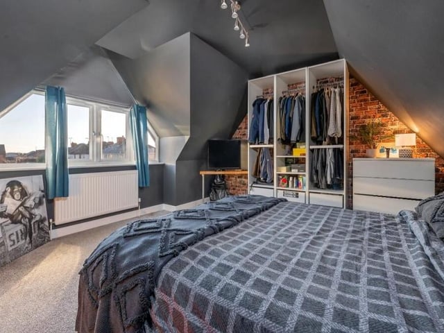 There is plenty of storage space in the characterful second bedroom.