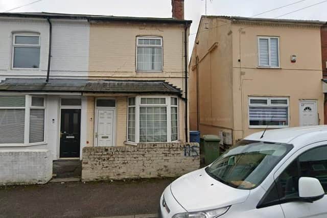 This two-bedroom, semi-detached property (centre) on Moor Street, Mansfield could soon be converted into a care home for a vulnerable child. (PHOTO BY: Google Maps)