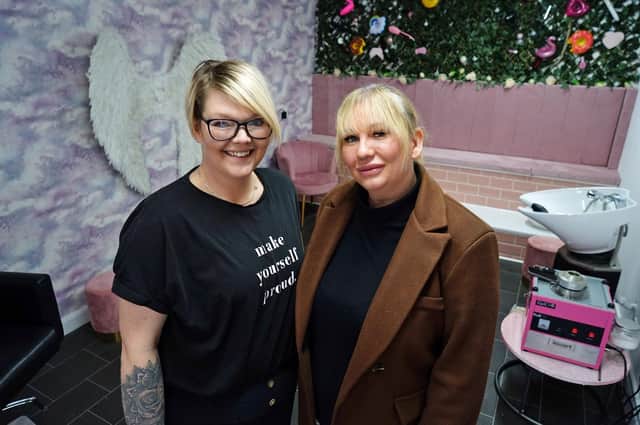 Owner Samantha North and business partner Amy Hollingworth at The Pamper Parlour.