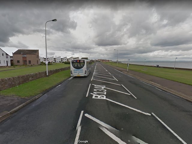 Mobile camera van location on Links Road, Porth Seton, East Lothian