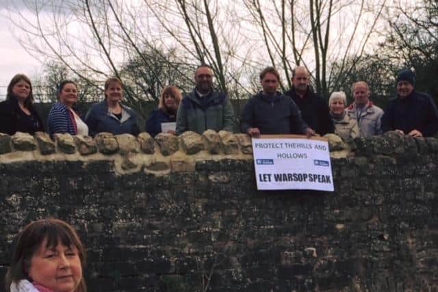Residents pictured protesting against the Warsop Stonebridge Lane development. On the bridge are pictured members of an initial Let Warsop Speak group who coordinated leaflet drops, fund raising throughout the campaign. In the foreground is Coun Debra Barlow with David Jones who together founded the group. Also seen are Dave and Tracey Spivey, Karen Hardy, Nicole Spivey, Liz Munnings and others from the area.