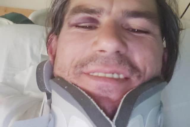 Costel Tablan suffered horrific injuries as he hung on for dear life after thieves stole his parcel delivery van