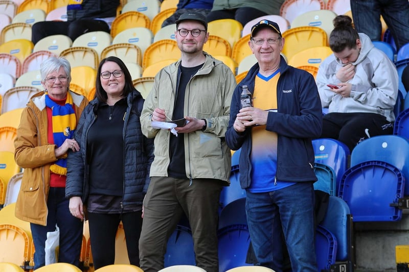 Mansfield Town fans at the last home game of the season.
