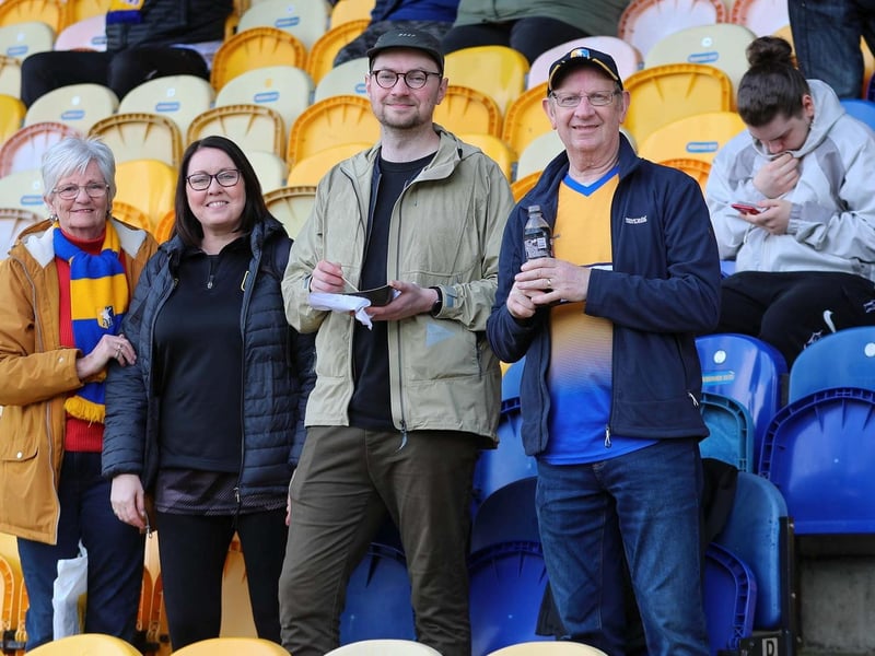 Mansfield Town fans at the last home game of the season.