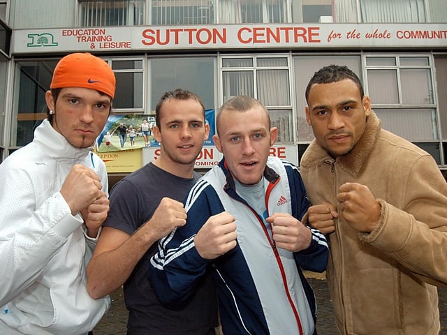 Sutton Centre hosted a Fight Night in November 2006. Appearing on the bill, from the left, was - Adie Whitmore, Karl Chiverton, Dale Miles and Tyrone Wright.