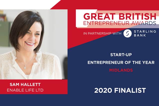 Sam Hallett has been nominated for a Great British Entrepreneur Award