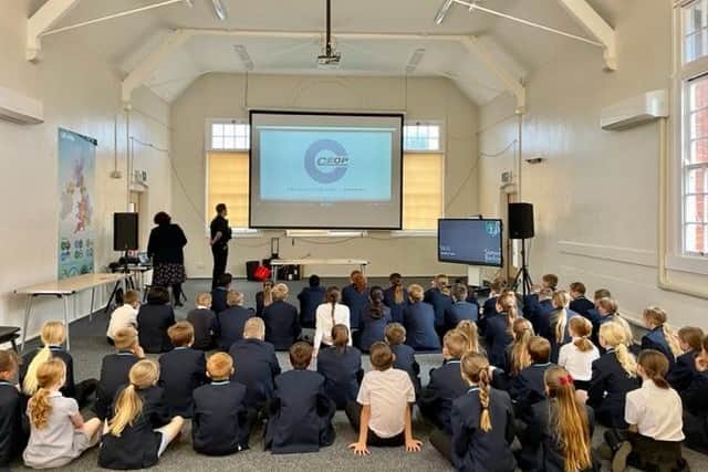 Youngsters learned about online safety.