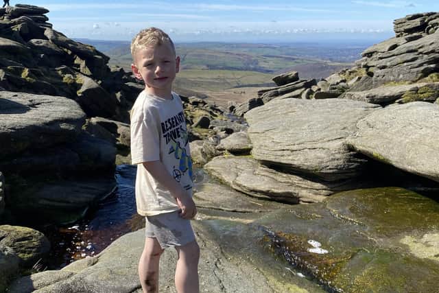 Ezra has climbed Kinder Scout and is preparing to climb Snowdon.