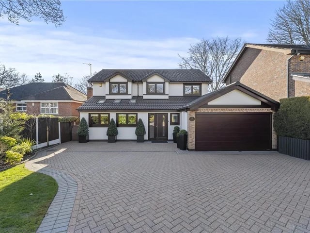 To the front of the property is a gated blocked paved driveway which in turn leads to the integral garage to the up and over door, additionally there is a garden section which is mainly laid to lawn.