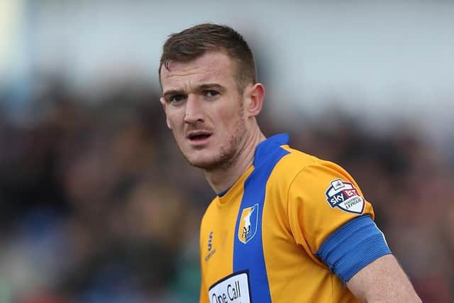 Lee Collins playing for Mansfield Town