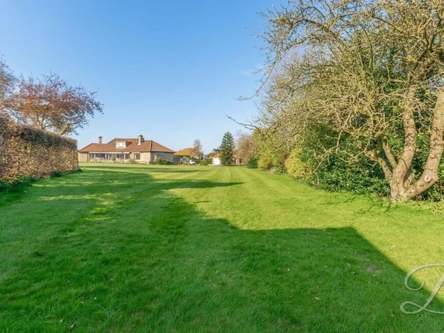Somewhere in the far distance is the bungalow! A photo that emphasises the large swathe of lawn that dominates the back garden at the Wheatley Avenue property.