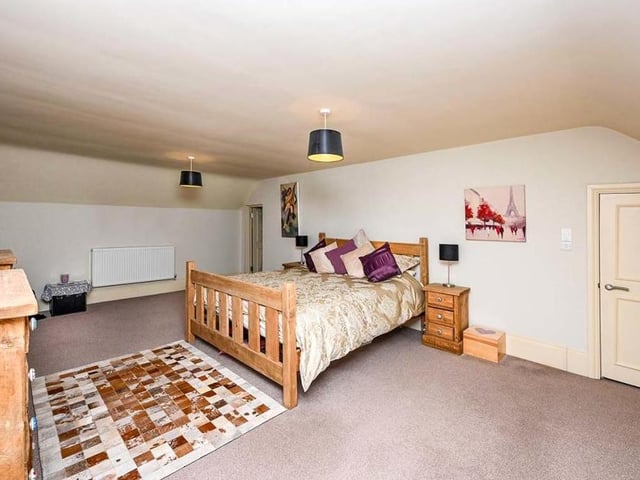 All the bedrooms at Kirkby Hall Cottage are a good size. One on the first floor is blessed with its own dressing room, while two on the second floor have en suite facilities.