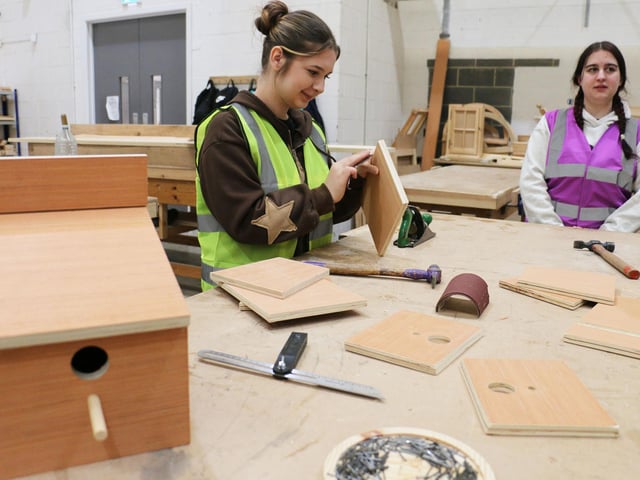 Birdboxes were made in the joinery workshop