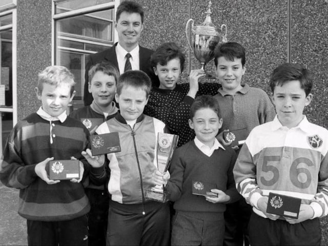 The successful Annesley School cricket team in 1990.