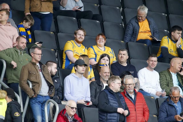 Mansfield Town fans enjoy victory at MK Dons.