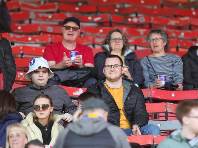 Mansfield Town fans ahead of kick-off at Swindon Town