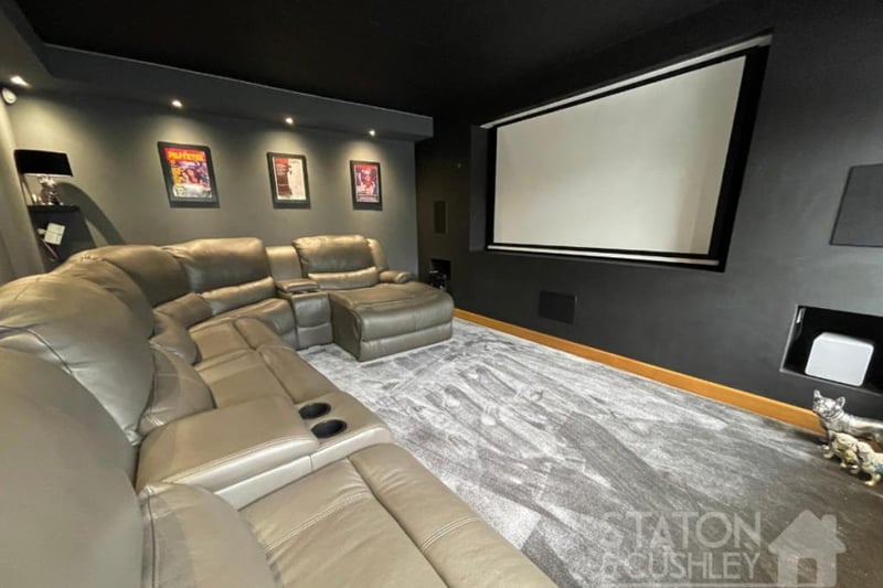 The lounge, separate to the open-plan area, is currently being used as this spectacular cinema room. Sit back, relax and enjoy!