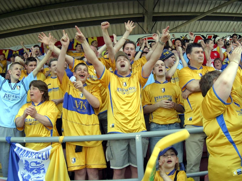 The Stags faithful cheer on their team.
