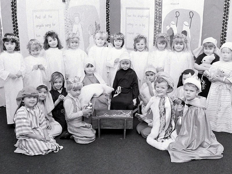 The 1996 nativity play at Samuel Barlow School.